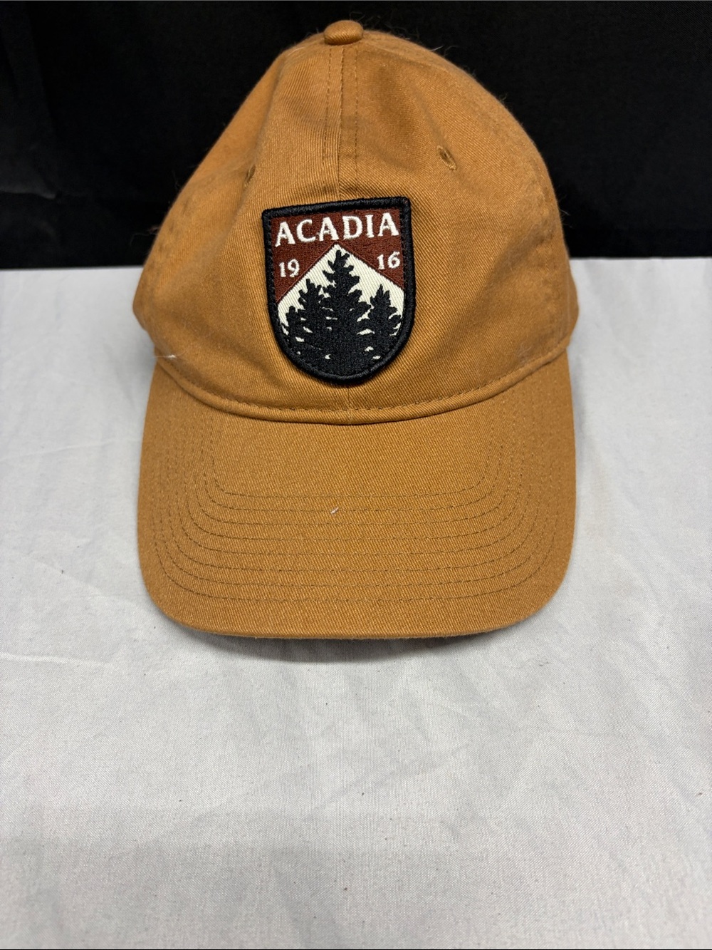 Arcadia Kids Tan Baseball Cap with Forest Patch